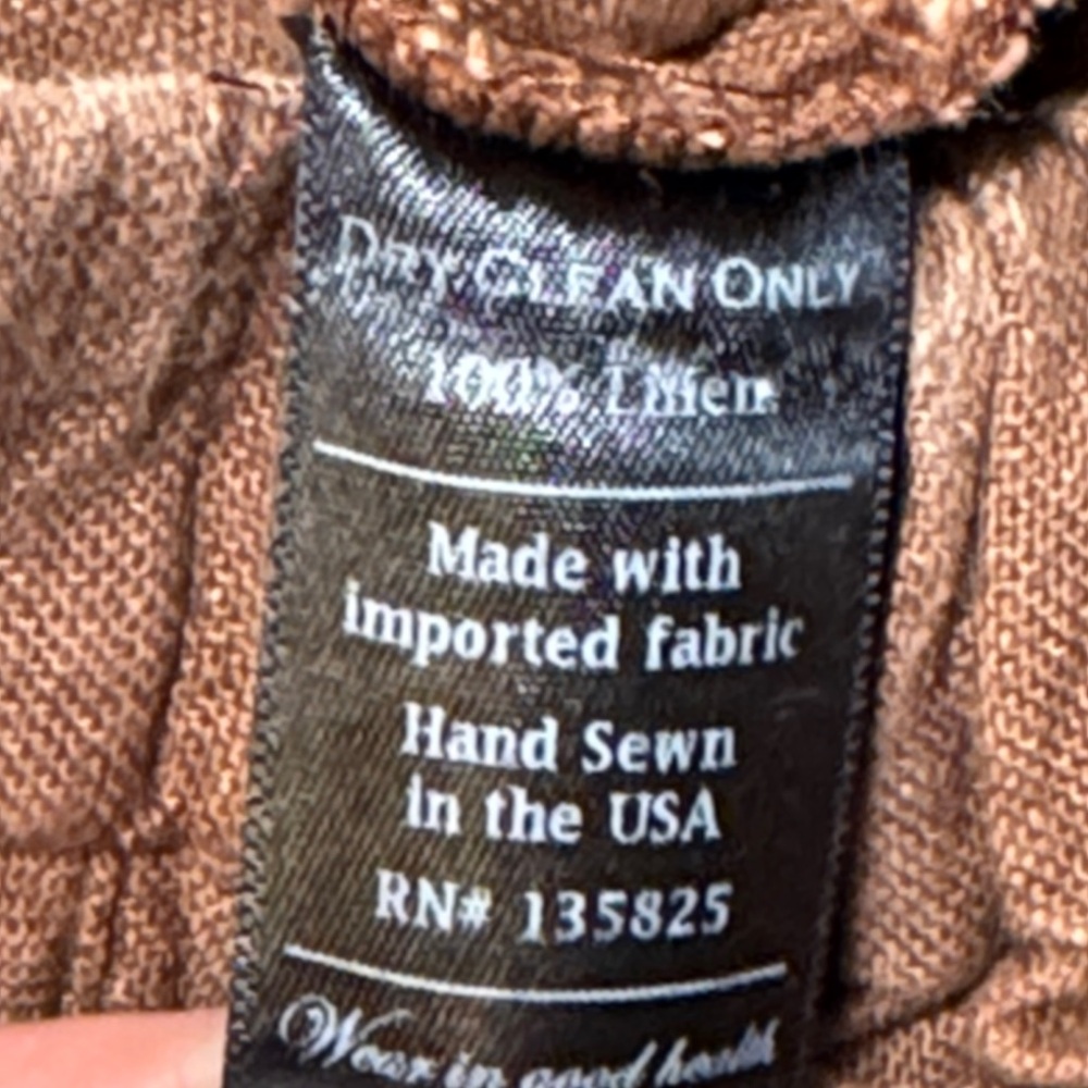 No. 6 Store 100% Linen Rust Brown Loungewear Jogger Pants Oversized Comfy Size 2 - Picture 3 of 10